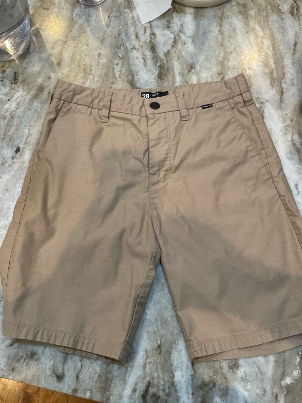 Hurley Men's Flat Front Chino Shorts in Khaki